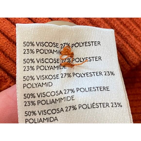 Free People Burnt Orange Oakleigh Oversized Boyfriend Sweater Vest, Size XS - Picture 13 of 16